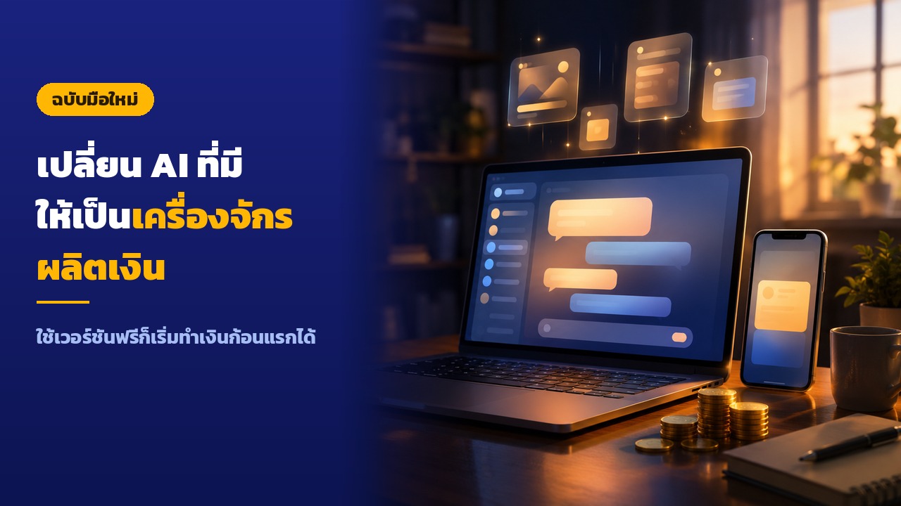 เปลี่ยน AI ที่มี ให้เป็นเครื่องจักรผลิตเงิน
